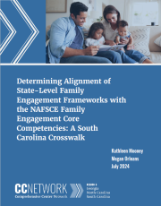 Determining Alignment of State-Level Family Engagement Frameworks with the NAFSCE Family Engagement Core Competencies: A South Carolina Crosswalk brief cover