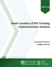 SC LETRS 23-24 Training Implementation Analysis report cover